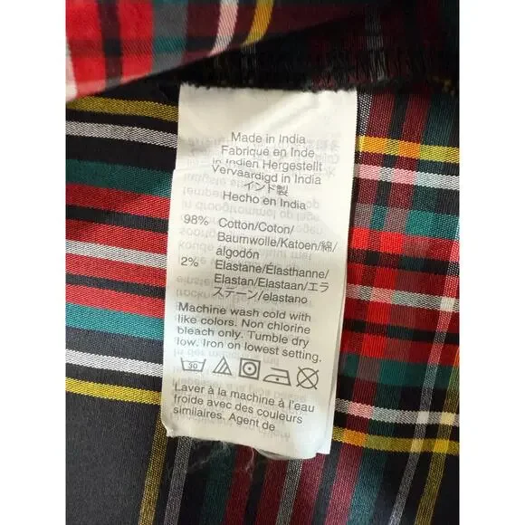 NWT J.Crew Stewart Tartan Plaid V-Neck Wrap Dress Black Sz 4 Fit & Flare Holiday - Picture 10 of 10